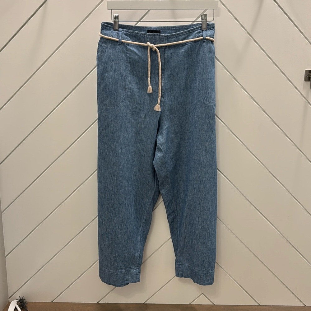 Talbots Chambray Wide Leg Crops